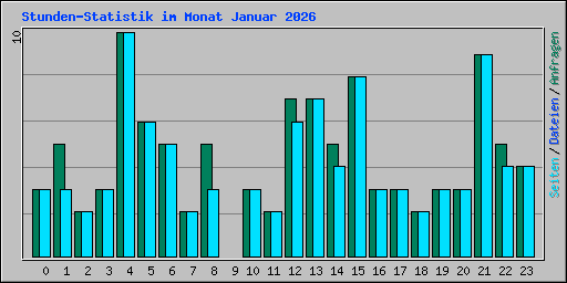Stunden-Statistik im Monat Januar 2026