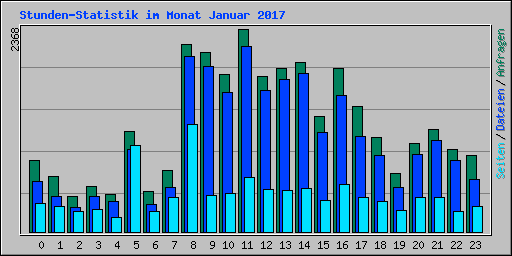 Stunden-Statistik im Monat Januar 2017