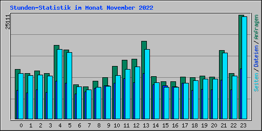 Stunden-Statistik im Monat November 2022