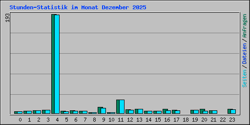 Stunden-Statistik im Monat Dezember 2025