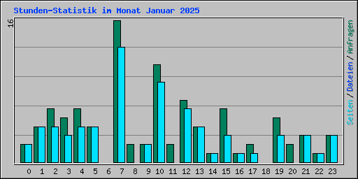 Stunden-Statistik im Monat Januar 2025