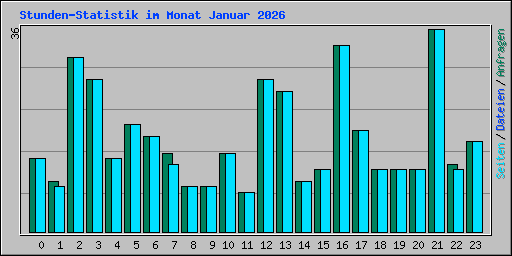 Stunden-Statistik im Monat Januar 2026