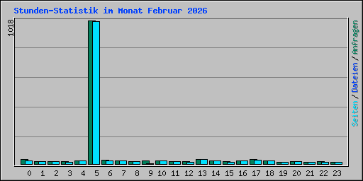 Stunden-Statistik im Monat Februar 2026