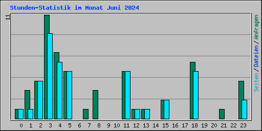 Stunden-Statistik im Monat Juni 2024