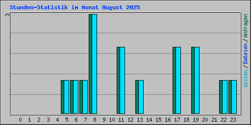 Stunden-Statistik im Monat August 2025
