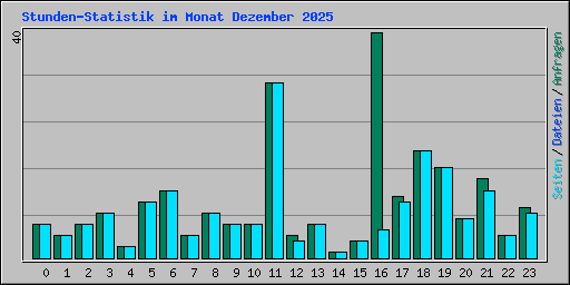 Stunden-Statistik im Monat Dezember 2025