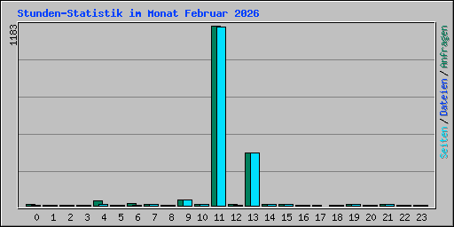 Stunden-Statistik im Monat Februar 2026