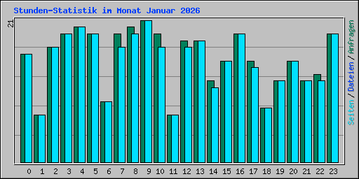 Stunden-Statistik im Monat Januar 2026