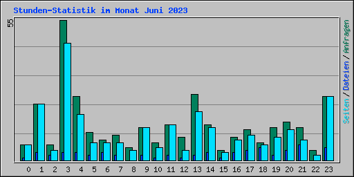 Stunden-Statistik im Monat Juni 2023
