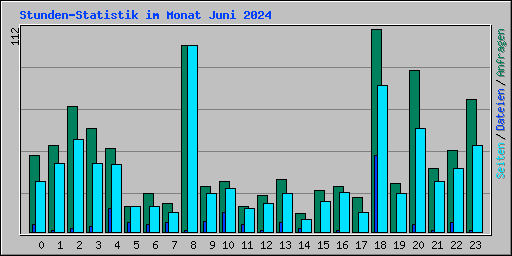 Stunden-Statistik im Monat Juni 2024