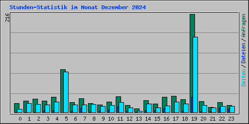 Stunden-Statistik im Monat Dezember 2024