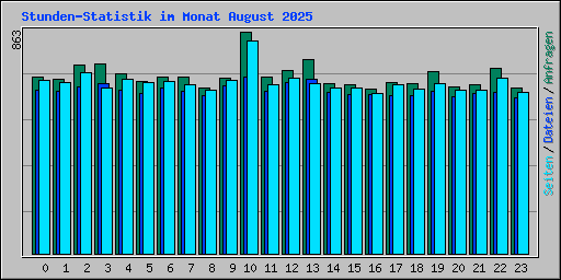 Stunden-Statistik im Monat August 2025