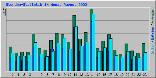 Stunden-Statistik im Monat August 2022