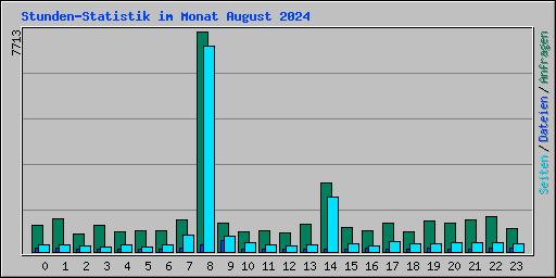 Stunden-Statistik im Monat August 2024