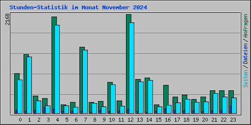 Stunden-Statistik im Monat November 2024